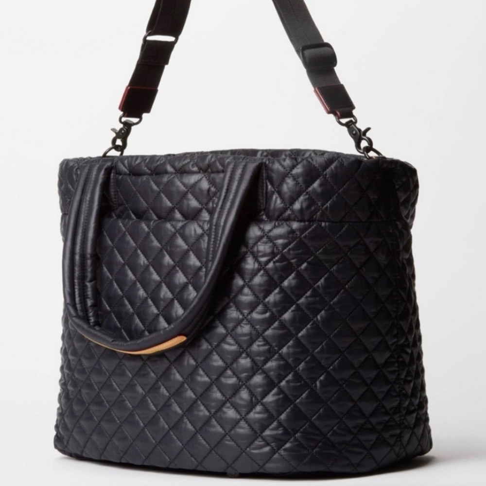 MZ Wallace Black Large Metro Tote Deluxe - with Luggage Opening